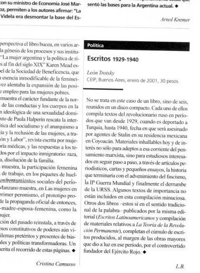 Artículo aparecido en Le Monde Diplomatique de Argentina, Abril 2001