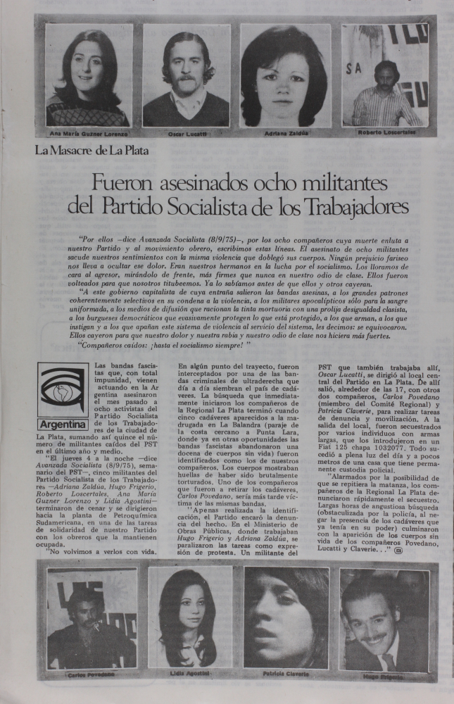 Revista de América Nro. 8 (detalle Masacre de La Plata)