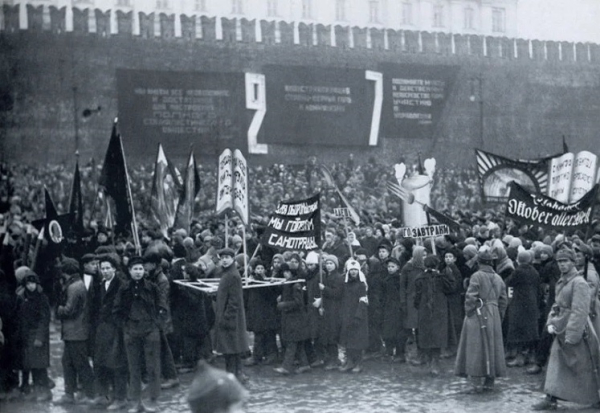 Desfile en el 10° aniversario de la revolución, 7 de noviembre de 1927