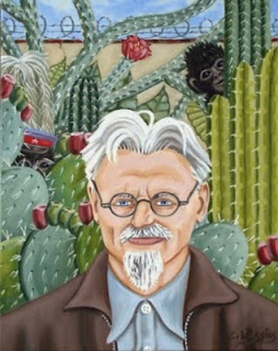 Retrato de León Trotsky. Por Diego Rivera