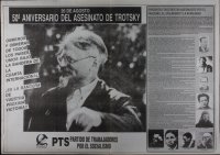 Afiche en conmemoración del 50 aniversario del asesinato de Trotsky